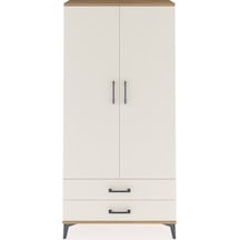 Arges Dolap Tek Raflı 2 Çekmeceli Tek Askılı 88x30x182 Çam-ay... Çam