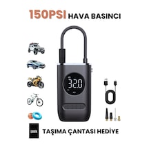 Embatech 4000mah Hava Pompası 150 Psı Ultra Basınç, Led Işıklı, Lcd Ekranlı, Taşınabilir Şarjlı Kompresör Embatech