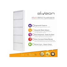 Alv-1005 Alveon Metal Ayakkabılık Beyaz Alv-1005 Alveon Metal Ayakkabılık Beyaz