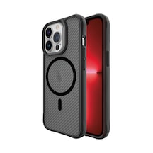 Bix Apple Uyumlu iPhone 13 Pro Max Carbon Fiber Force Magsafe Kılıf Anti-şok Teknolojili Kamera Ve Ekran Korumalı