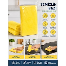 3'lü Sarı Temizlik Bezi Çok Amaçlı Emici Mutfak Ve Ev Temizlik Bezi Seti Çok Renkli