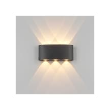 9w Çift Yönlü Led Bahçe Aplik - Su Geçirmez, Modern Tasarım 10 Parça Siyah
