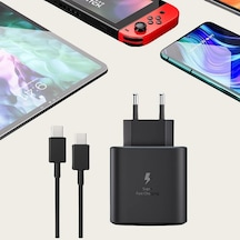 Wangxi Siyah 45w Pd Usb C Hızlı Şarj Cihazı S20 S21 S22 S23 S24 A14 A15 A25 A53 A54