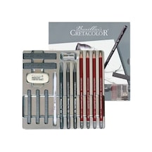 Cretacolor Silver Box Premium Eskiz Seti Metal Kutu 15 Parça 40018
