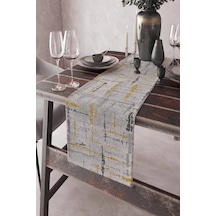 Sarı Vintage Desenli Premium Masa Örtüsü Runner Rnr410n11