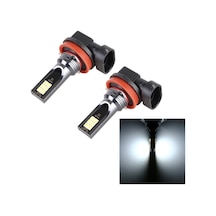 Sones 2 Adet H11 / H8 Dc12v-24v / 12w / 3000k / 800lm 12led Smd-3030 Araba Led Sis Farı Beyaz Işık