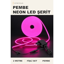 Onerous 2 M Pembe Neon Led Şerit, Fişli