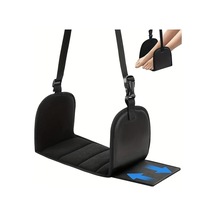 Elmpaly 1 Adet Sert Tabanlı Ayak Askılı Uçak Ayaklığı Ayarlanabilir Ayak Yatağı Seyahat İçin İdeal Destek Plakalı Kalın Hafıza Köpük Dolgulu -