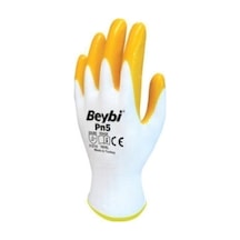 Beybi Eldiven Pn5 No:10 Nitril Sarı Beyaz Iş Eldiveni Beybi Eldiven Pn5 No:10 Nitril Sarı Beyaz Iş Eldiveni