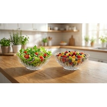 Selka Home 2'li Cam Salata Kasesi Şeffaf