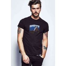 Pubg Sniper Mountain Baskılı Siyah Erkek Tshirt