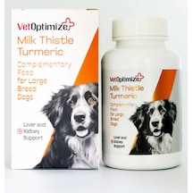 Vetoptimize Milk Thistle Turmeric Köpek Karaciğer Takviyesi 45 Tablet Yüksek Alt/ast Enzimi, Karaciğer Yağlanması, Toksin Temizleyici & Zerdeçal Desteği