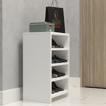 Kenzlife Ayakkabılık Konevi Mat Beyaz Suntalam 065 040 30 Sekiz Çift Ayakkabı Kapasitesi Arkalıksız Beyaz