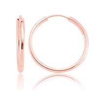 Gümüş Rose Kaplama Halka Küpe Gold - Rose Gold