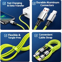4-in-1 240w Pd Hızlı Şarj Kablosu Type-c Lightning Destekli Pl-8632 5468