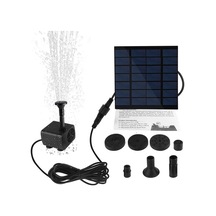 Pazly Reedark Güneş Enerjili Mini Çeşme Pompası - Bahçe Havuz 60cm Su Fışkırtma, Siyah, 110x110mm