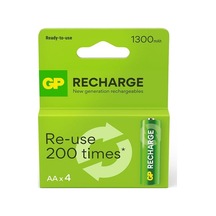 Batteries Recharge 1300 Aa Kalem Ni-mh Şarjlı Pil, 1.2 Volt, 4 Lü Kart Ekonomik Seri