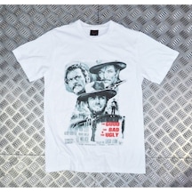 Stoned&Fame Good Bad Ugly Baskılı Unisex %100 Pamuk Beyaz T-shirt Beyaz