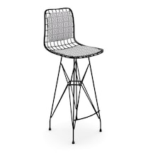 Knsz kafes tel bar sandalyesi 1 li zengin syhtalen sırt minderli 75 cm oturma yüksekliği ofis cafe bahçe mutfak