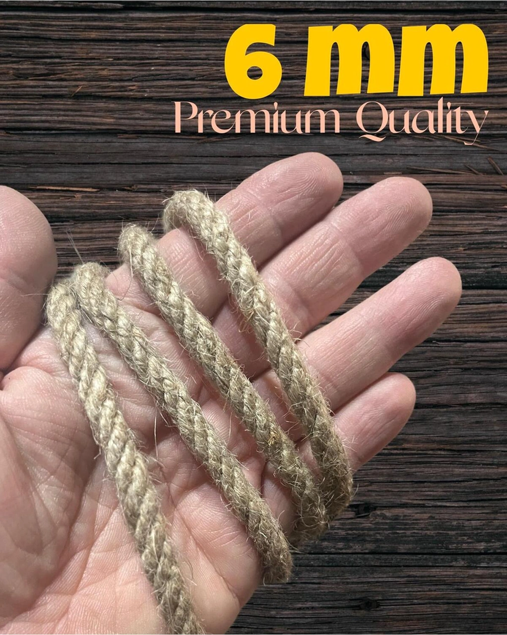 6mm 25 Metre Premium Jüt Halat