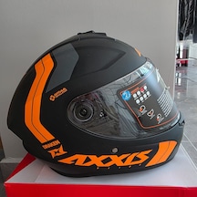 Kapalı Kask Axxıs Mat Siyah Neon Turuncu Xl Mat Siyah - Turuncu