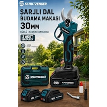 Schutzenger RM9016 Şarjlı Dal Budama Makası Paslanmaz 30MM Bıçak Teleskopik Uyumludur Çift Akülü Mavi