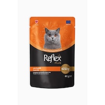 Reflex Plus Sos İçinde Et Parçacıklı Kuzu Etli Yetişkin Kedi Maması 85 G