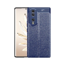 Honor 70 Kılıf Deri Görünümlü Silikon Kamera Korumalı Üstün Koruma Pazarplus Lacivert