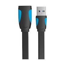 Teltree Ventıon Usb 3.0 Uzantı Kablosu Erkek-bayan 5gbps Hızlı Veri Transferi, Evrensel Uyumlu, 2 Metre Siyah, Kestirme Gereksiz