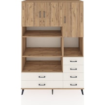 Hyperion Dolap 9 Raflı 6 Çekmeceli 3 Kapaklı 132x44x195 Çam-ç... Çam