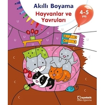 Akıllı Boyama-Hayvanlar ve Yavruları 4-5 Yaş- Uçanbalık Yayıncılık