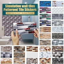 29 Stilleri Düz Mermer Kabartma Fayans Duvar Sticker Mutfak Yağı Geçirmez Banyo Su Geçirmez Kabuğu Ve Sopa Sert Kristal Duvar Kağıdı Mz-5-005 Diğer