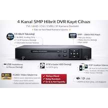 Ax-d108 8 Kanal 5mp H265+ Dvr Kayıt Cihazı