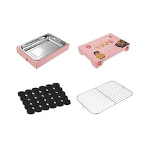 Wondernest Yıkama Ve Tek Sobası Paslanmaz Ocağı Mekan Kullanımlık Kraft Kamp Kağıt Izgara Seti Dış Çelik Barbekü 56067446 + Aksesuarlar Pembe