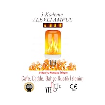 Alev Ampul 3 Kademeli Cafe Bahçe Cadde Rustik Görünüm İçin 5 W