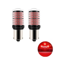 Carub 12V Ampul Kırmızı Sabit 93 Tipi Tek Duy P21W 144 Smd Led Fren Stop Arka Sis Lambası Ampulü 2li Set BR0404021