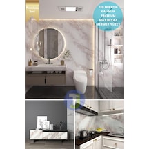 Technojet Kendinden Yapışkanlı Mermer Desen Folyo Mutfak Banyo Tezgah Duvar Kaplama 60cmx300cm Beyaz2