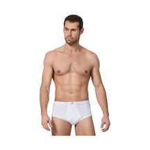 Namaldı 6 Adet Beyaz Renk Bantlı Slip Külot Beyaz