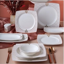 Güral Porselen Caroline 54 Parça 12 Kişilik Yemek Takımı 5994 Bej