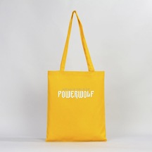 Powerwolf Logo Sarı Gabardin Bez Çanta