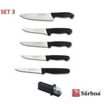 Sürbisa Sürmene Şef Seti Sürmene Bıçağı Set 3 Sarı