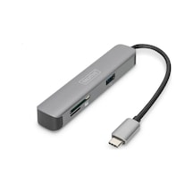 Digitus Da-70891 Usb Tip C 5port Usb-c Dock, 5 Port X Usb 3.0 Port2 X Kart Okuyucu Sd-mic Kdo