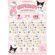 Sanrio Karakterleri -hello Kitty - Kuromi-cinnamonroll -keroppi -pompompurin 7 Sayfa Sticker Set 0