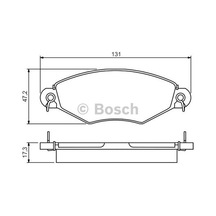 Bosch Fren Balatası Ön 130Mm 206 Hatchback 1.1 98