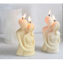 Bernami Vazo Pinterest Hediyelik Dekoratif Sarılan Çift Temalı Kokusuz Mum Kırmızı Ve Beyaz 2 Adet Diğer