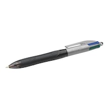 4 Colours Grip Pro Tükenmez Kalem 12&apos Li Kutu, Kauçuk Tutacak, 1.0mm Uç, Tek Kalemde Mavi, Kırmızı, Yeşil Ve Siyah Renkler -