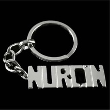 Nurçin - 843 - - Nazblsmm - İsimli Anahtarlık Çok Renkli