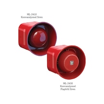 Mavigard Ml-2430 Flaşörlü Elektronik Siren  Kırmızı 24V Dc