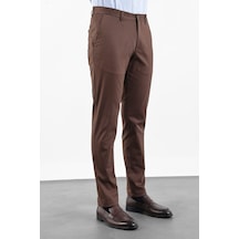 İmza Kahverengi Yan Cep Comfort Fit Pamuklu Chino Pantolon 1003260172