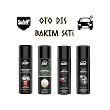 Selsil Oto Dış Bakım Seti 4 Parça Zift Katran-lastik-motor-silikon Spreyi